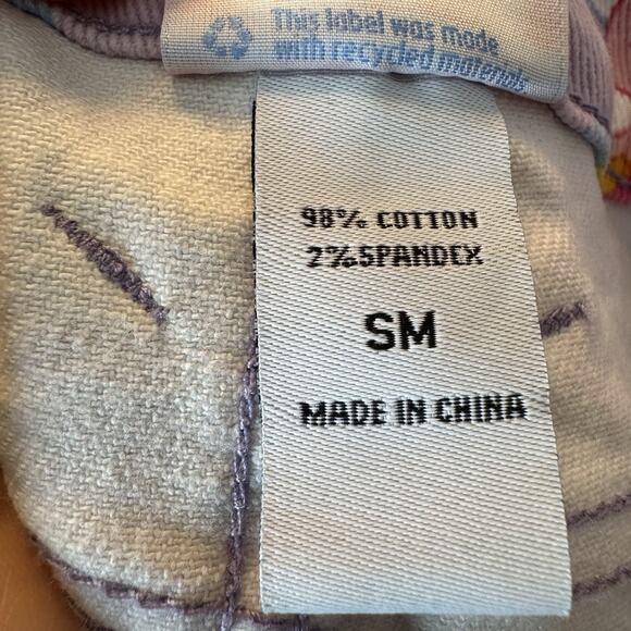 Care Bears Women’s S Overall Shorts Purple Denim Bib Shortalls Cartoon Graphic - Picture 2 of 11